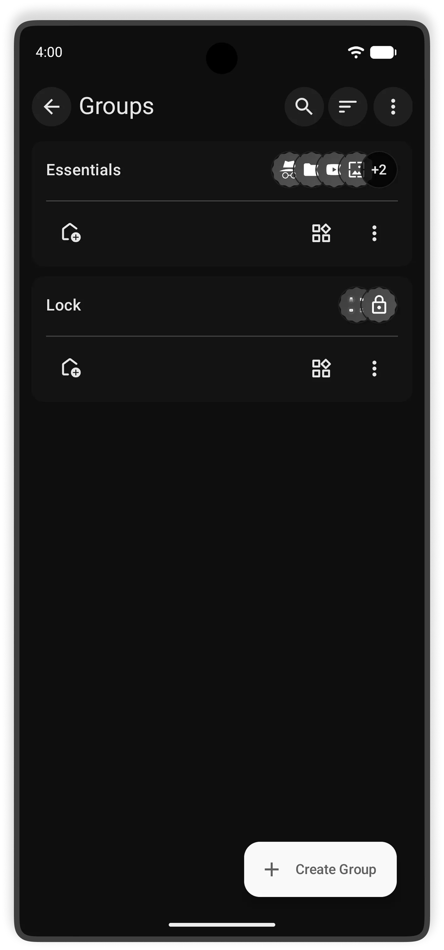 Groups list