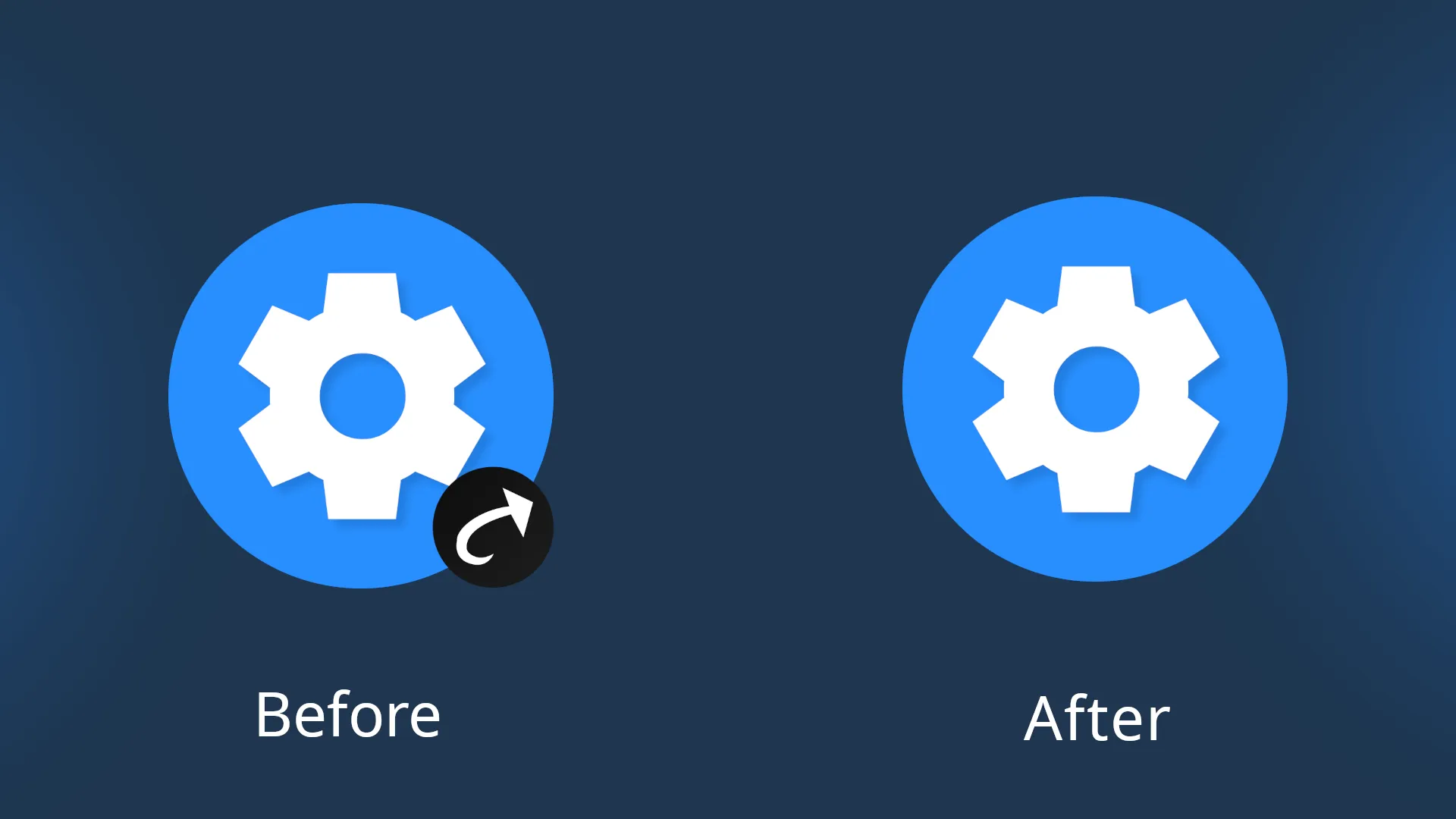 Shortcut with watermark badge